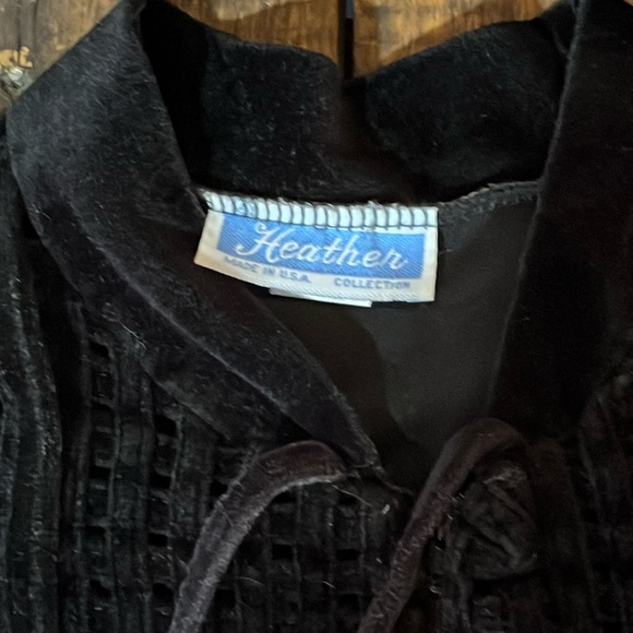 Heather Velour Robe Housecoat Lounging Gown Black Size 40” Bust - Picture 9 of 9